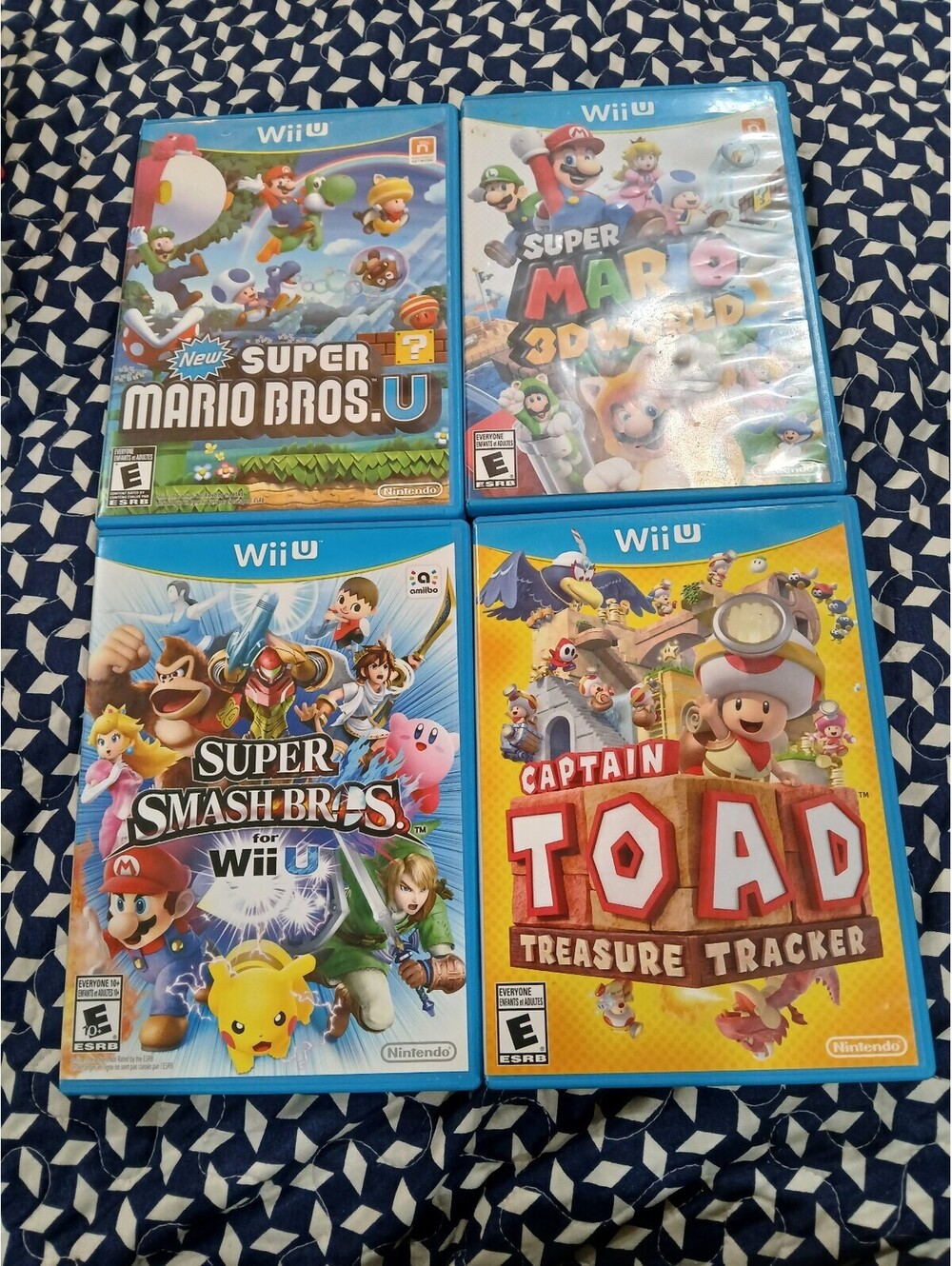 WiiU Lot: Super Mario 3D World, Bros U, Super Smash Bros, and Captain Toad